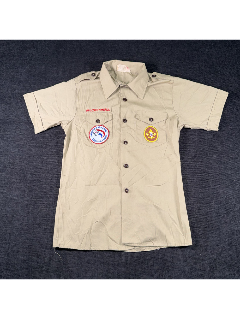 Boy Scouts of America Official Scout Shirt Size 16 Khaki Short Sleeve